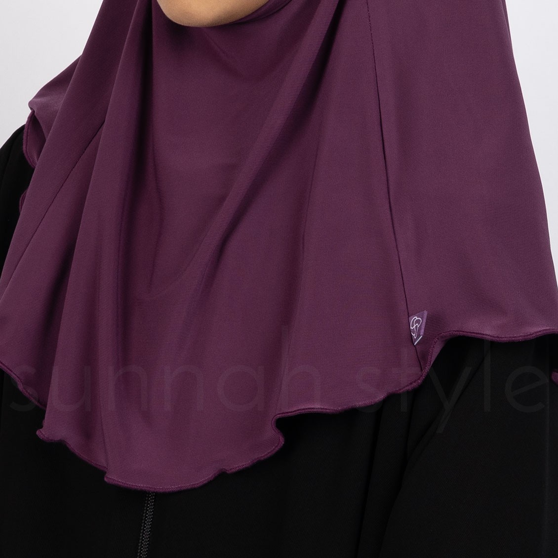 Sunnah Style Girls Jersey Khimar Mulberry